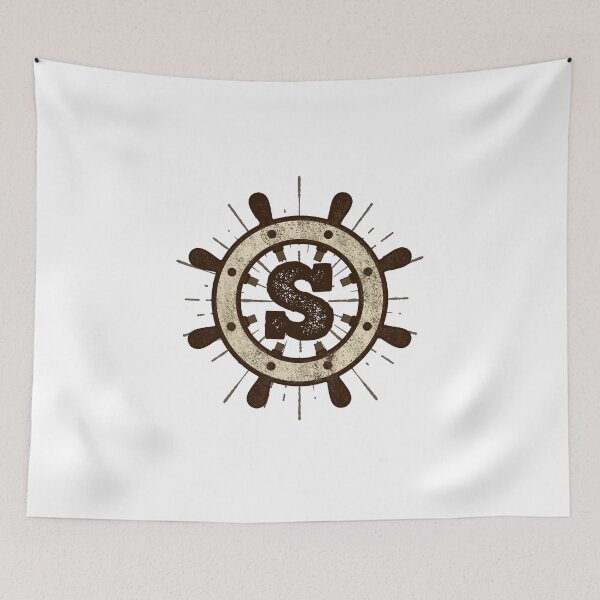Item preview, Monogram S Vintage Ship Wheel  designed and sold by simplymonogram.
