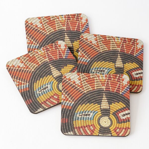 Item preview, Woven Wicker Mat Southwestern Sun Phoenix designed and sold by MTShoppingLine.