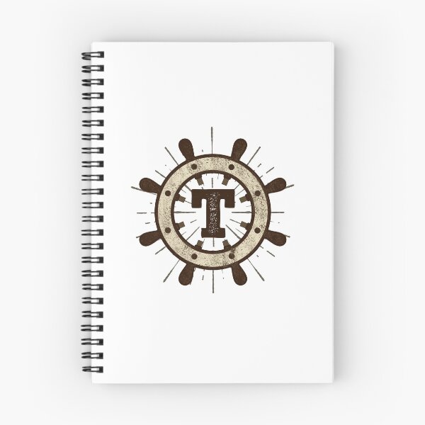 Item preview, Monogram T Vintage Ship Wheel  designed and sold by simplymonogram.
