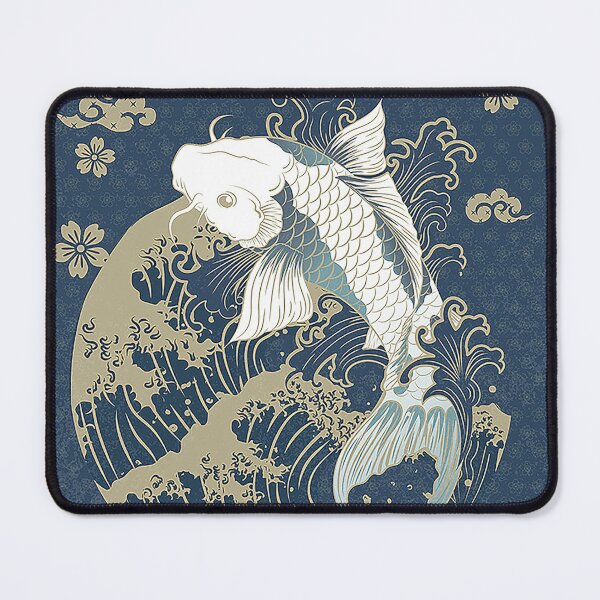 Item preview, Traditional carp pattern, koi, fish, clouds, flowers, waves designed and sold by SceneryStudio.