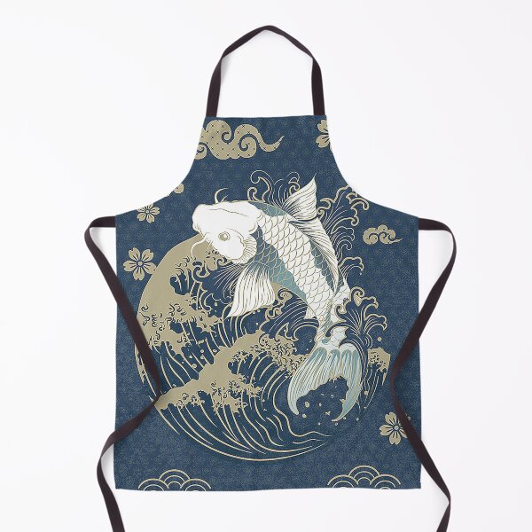 Item preview, Traditional carp pattern, koi, fish, clouds, flowers, waves designed and sold by SceneryStudio.