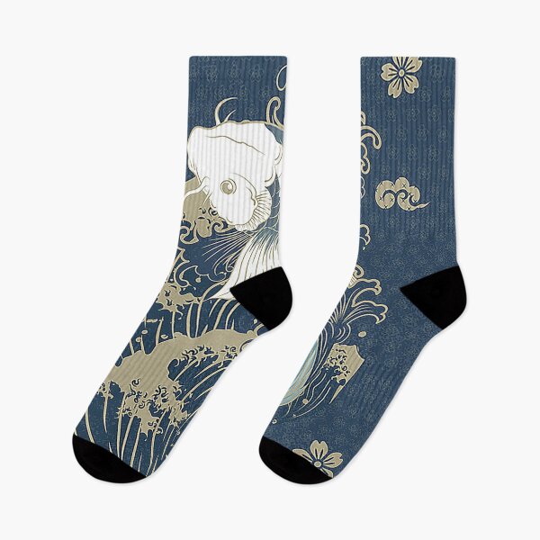 Item preview, Traditional carp pattern, koi, fish, clouds, flowers, waves designed and sold by SceneryStudio.