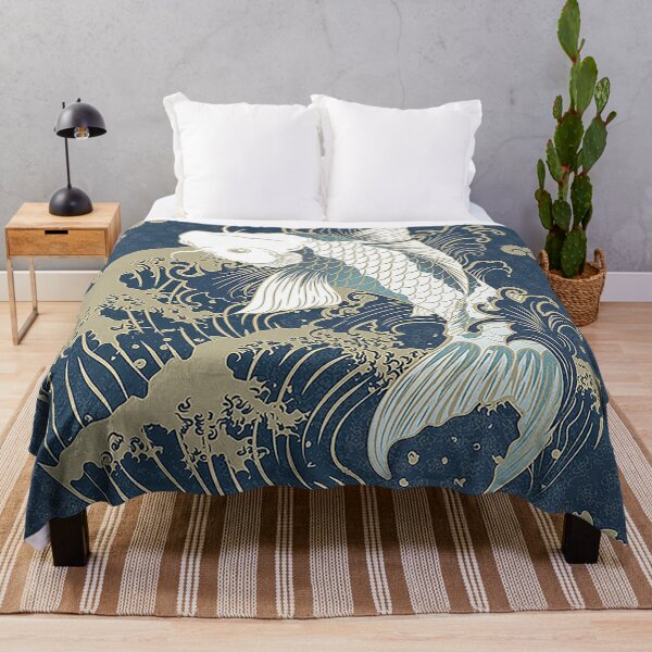 Item preview, Traditional carp pattern, koi, fish, clouds, flowers, waves designed and sold by SceneryStudio.