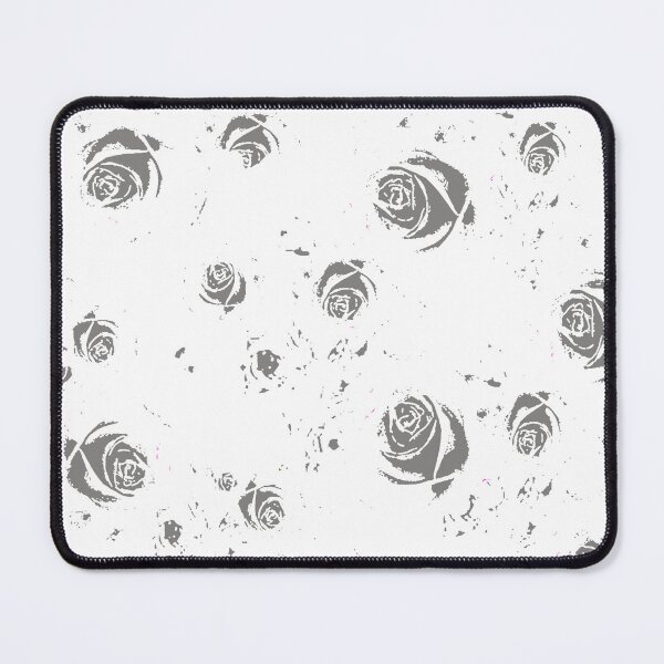 Item preview, GREY ROSE PATTERNS ABSTRACT WHITE ART designed and sold by sharlesart.