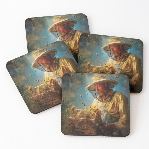 Item preview, Beekeeper Holding Bees designed and sold by westminstershop.