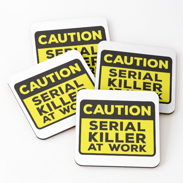 Item preview, Funny Yellow Road Sign - Caution Serial Killer at Work designed and sold by Rhu Creations.