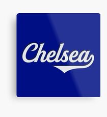 Chelsea - England - Vintage Sports Typography Metal Print