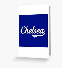 Chelsea - England - Vintage Sports Typography Greeting Card