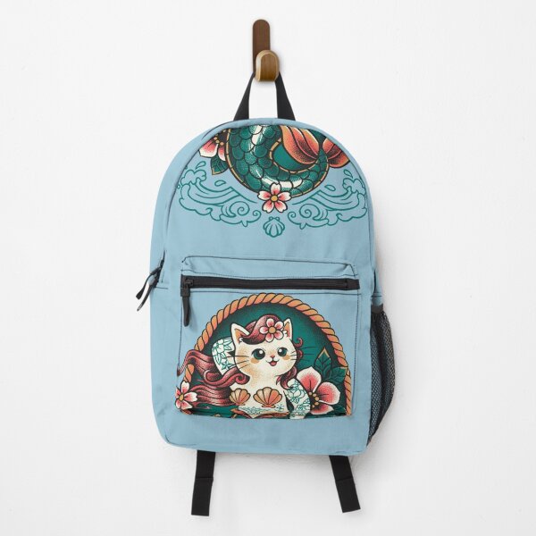 Item preview, mermaid cat tattoo designed and sold by NemiMakeit.