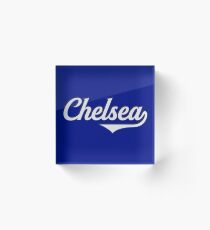 Chelsea - England - Vintage Sports Typography Acrylic Block