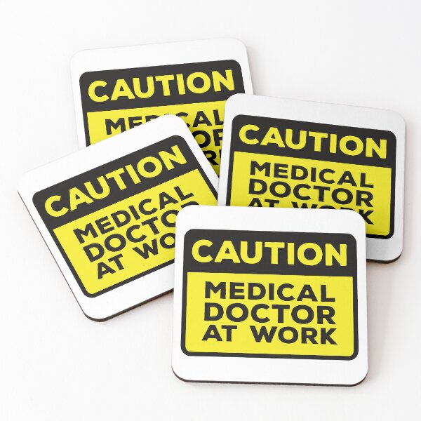 Item preview, Yellow Road Sign - Caution Medical Doctor at Work designed and sold by Rhu Creations.