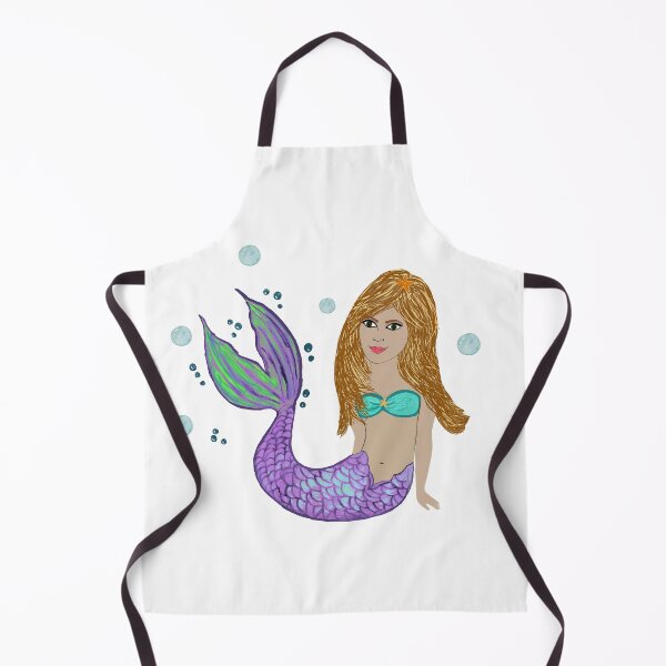 Item preview, Seated mermaid, mermaid with bubbles, gift for mermaid, mermaid gift, mermaid art, gift fohb designed and sold by LuluLaRock.