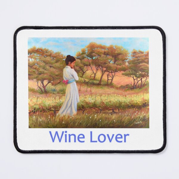 Artikelvorschau, Woman walking in Sonoma California vineyard wine lover entworfen und verkauft von Fantasyart123.