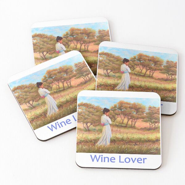 Item preview, Woman walking in Sonoma California vineyard wine lover designed and sold by Fantasyart123.