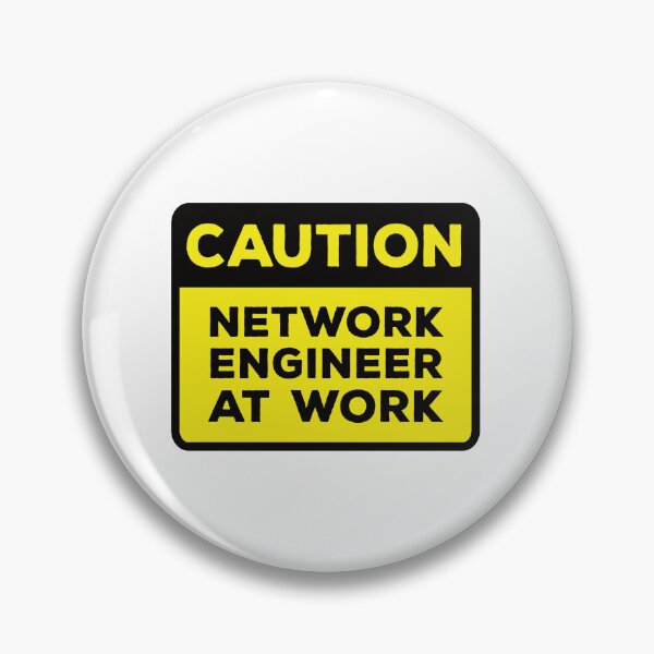Item preview, Yellow Road Sign - Caution Network Engineer at Work designed and sold by Rhu Creations.