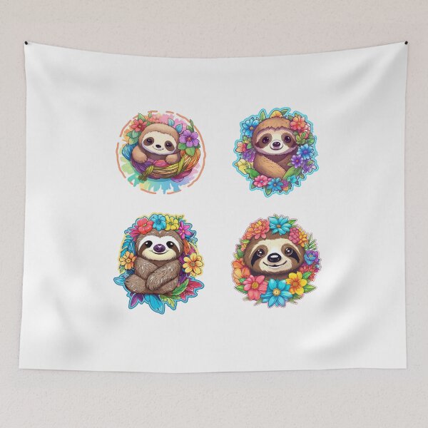 Item preview, Sweet Smiling Sloths designed and sold by AdiRemba.