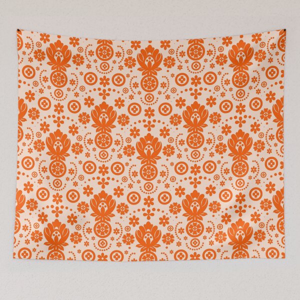 Item preview, Floral Eyelet Lace Pattern - Orange Peach designed and sold by SilverPegasus.