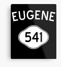 Eugene 541 Oregon Vintage Area Code Metal Print