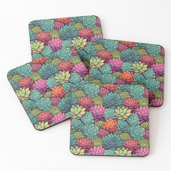 Item preview, Colorful Succulents Pattern designed and sold by idekDesigns.