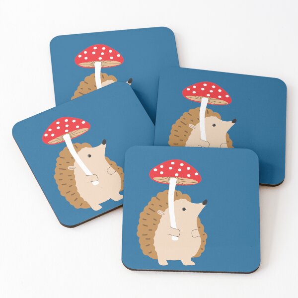 Item preview, Hedgehog with a mushroom umbrella designed and sold by Jennifer Ladd.