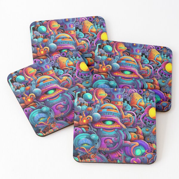 Item preview, Alien Demon Colorful Doodle Pattern designed and sold by Desfix.
