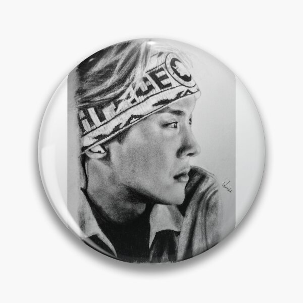 Item preview, Hoseok J-hope Jung Ho-seok hobi blue side hope world BTS fanart kpop portrait pencil drawing designed and sold by Krasiaart.