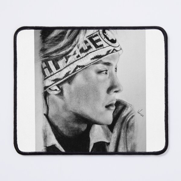 Item preview, Hoseok J-hope Jung Ho-seok hobi blue side hope world BTS fanart kpop portrait pencil drawing designed and sold by Krasiaart.