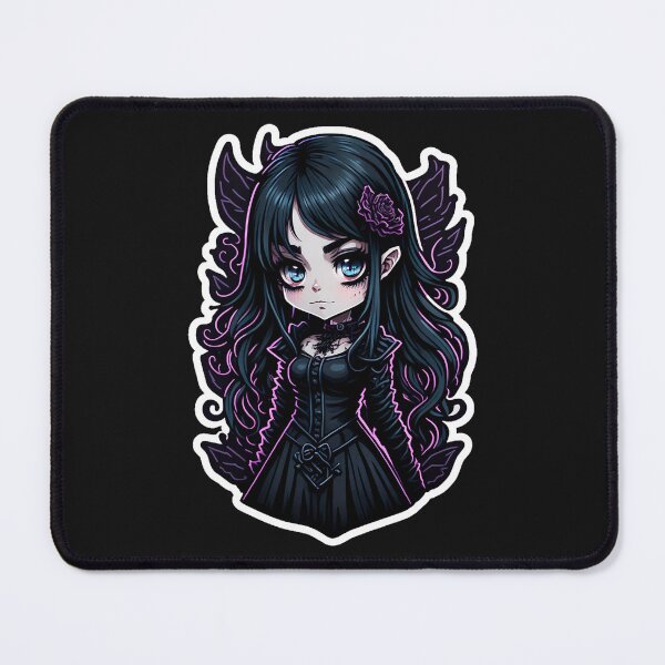Item preview, Creepy cute goth girl designed and sold by MetalSatyrShop.