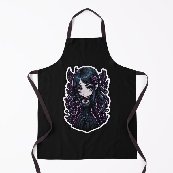 Item preview, Creepy cute goth girl designed and sold by MetalSatyrShop.