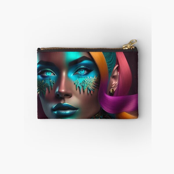 Item preview, Dreamscapes: Vibrant Colors and Enigmatic Faces Woman Portrait designed and sold by artmanikin.