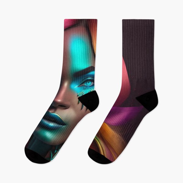 Item preview, Dreamscapes: Vibrant Colors and Enigmatic Faces Woman Portrait designed and sold by artmanikin.