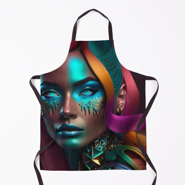 Item preview, Dreamscapes: Vibrant Colors and Enigmatic Faces Woman Portrait designed and sold by artmanikin.