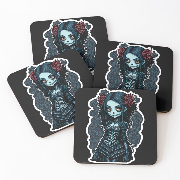 Item preview, Cute skeleteon girl designed and sold by MetalSatyrShop.