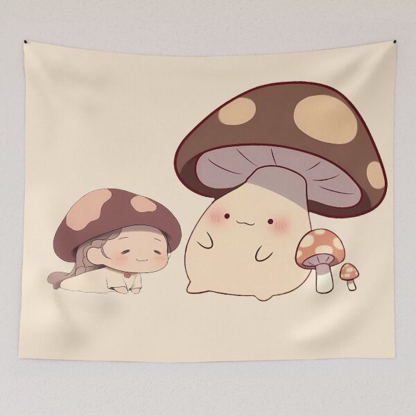 Item preview, Cute and shy little mushrooms designed and sold by Cahlie Li.