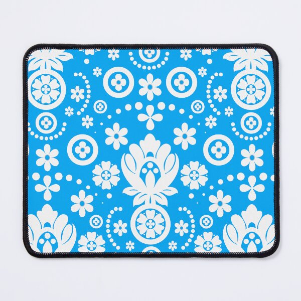 Item preview, Floral Eyelet Lace Pattern - Cerulean Blue designed and sold by SilverPegasus.