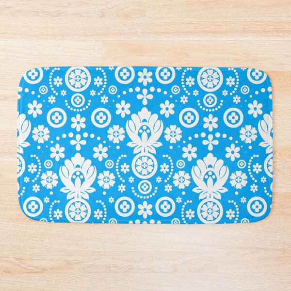 Item preview, Floral Eyelet Lace Pattern - Cerulean Blue designed and sold by SilverPegasus.
