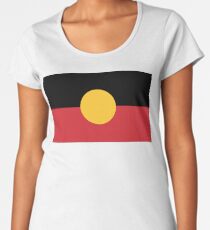 Australische Aborigines-Flagge Frauen Premium T-Shirts
