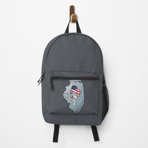 Item preview, Astronaut landing american flag on chicago state map designed and sold by Donutlovers.
