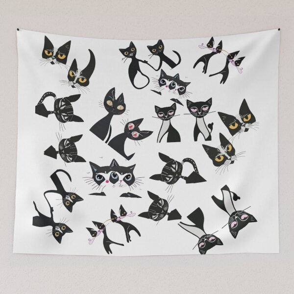 Item preview, Purrfect Match: A Cat Couple Pattern designed and sold by Designspire.