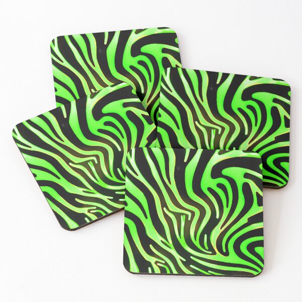 Item preview, #T677: Lime Green Zebra Tiggin TNT Pattern designed and sold by FarStarL33.