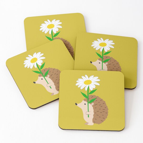 Artikelvorschau, Igel mit Gänseblümchen entworfen und verkauft von Jennifer Ladd.
