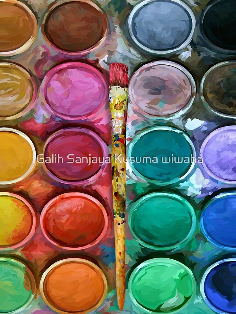 Watercolor Rainbow Flow Abstraction palette by GalihArt