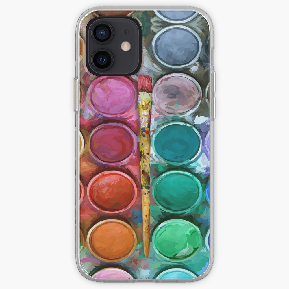 Watercolor Rainbow Flow Abstraction palette iPhone Case & Cover