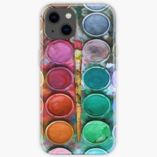 Watercolor Rainbow Flow Abstraction palette iPhone Soft Case