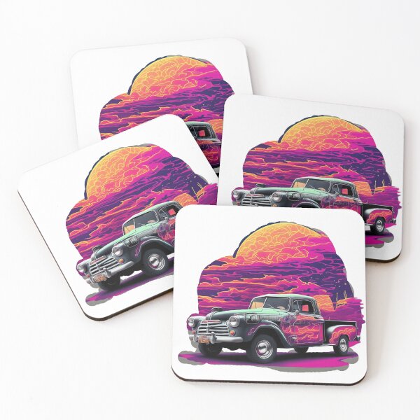 Item preview, Revving Up the Retro Vibes: Hyper-Detailed Action Shoot of an Old Pickup Truck designed and sold by RedArtG09.