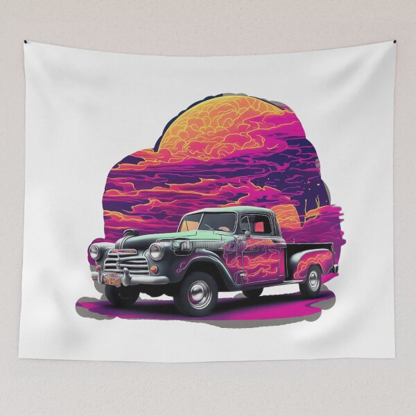 Item preview, Revving Up the Retro Vibes: Hyper-Detailed Action Shoot of an Old Pickup Truck designed and sold by RedArtG09.