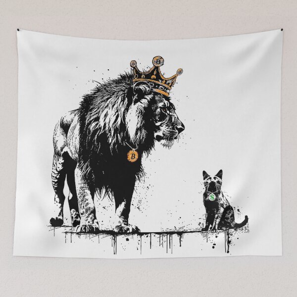 Item preview, Bitcoin Lion King & FIAT Cat designed and sold by Ale-Del-Con.