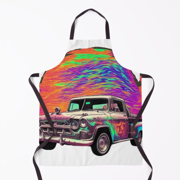 Item preview, Vivid Colors in Motion: Ground-Level Sideways Perspective of an Action-Packed Pickup Truck designed and sold by RedArtG09.