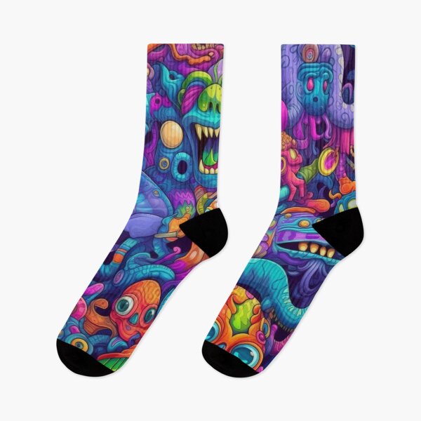 Item preview, Alien Demon Colorful Doodle Pattern designed and sold by Desfix.