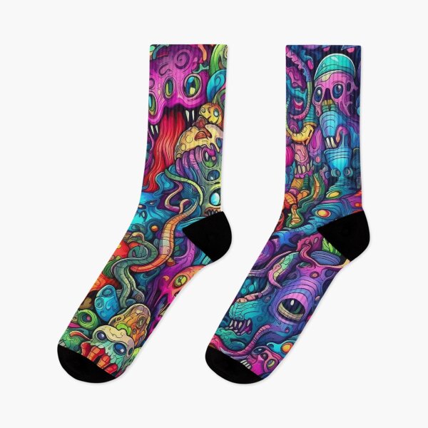 Item preview, Alien Demon Colorful Doodle Pattern designed and sold by Desfix.
